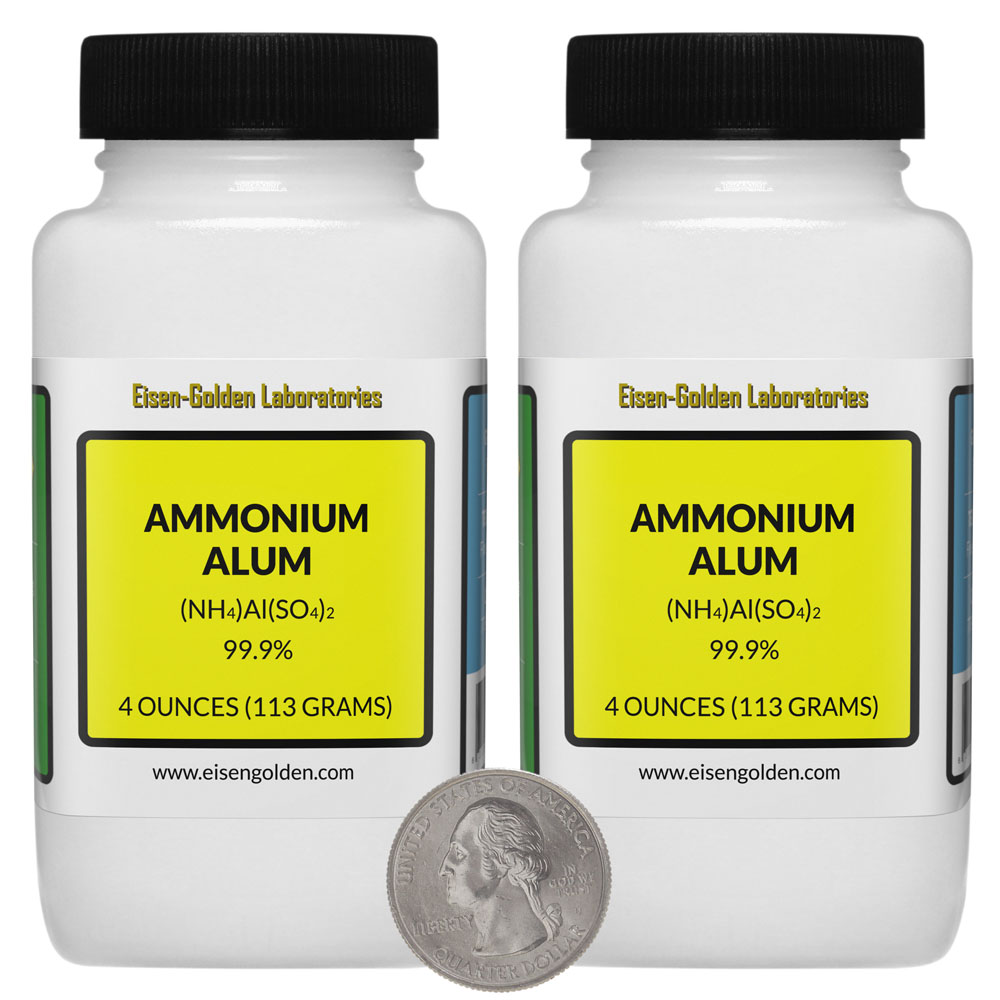 Ammonium Alum 8 Ounces 2 Bottles