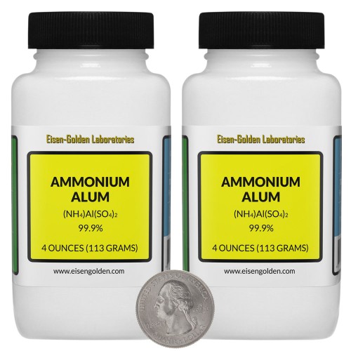 Ammonium Alum - 8 Ounces in 2 Bottles