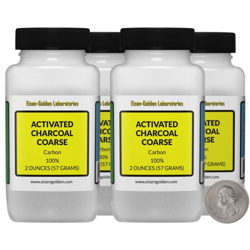 Activated Charcoal Coarse - 8 Ounces in 4 Bottles