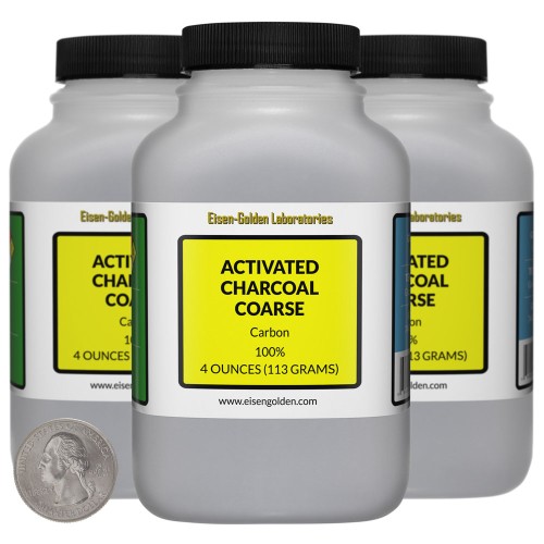 Activated Charcoal Coarse - 12 Ounces in 3 Bottles