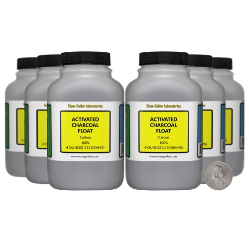 Activated Charcoal Float - 1.5 Pounds in 6 Bottles
