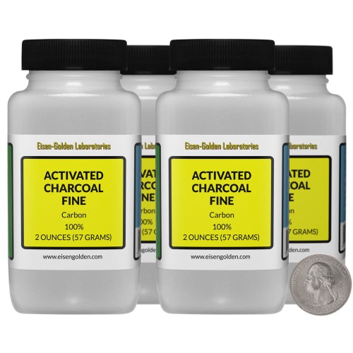 Activated Charcoal Fine - 8 Ounces in 4 Bottles