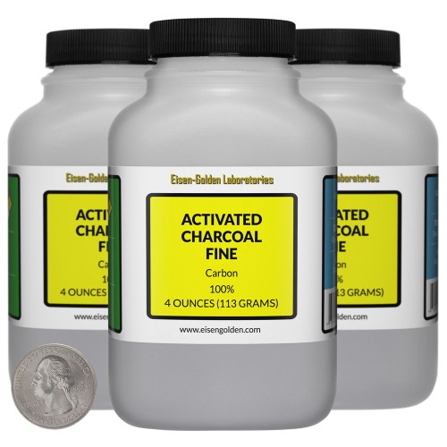 Activated Charcoal Fine - 12 Ounces in 3 Bottles
