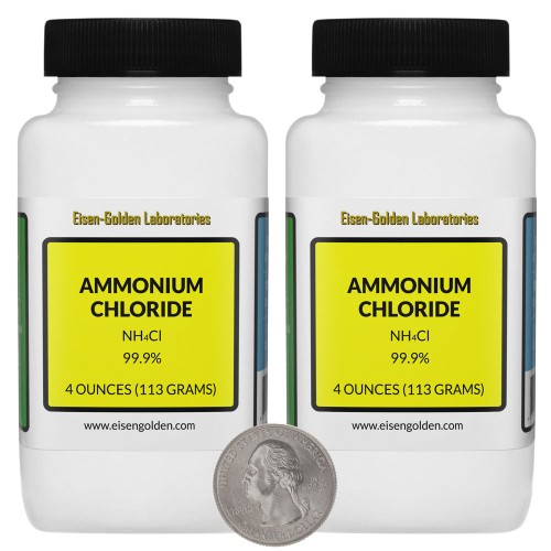 Ammonium Chloride - 8 Ounces in 2 Bottles
