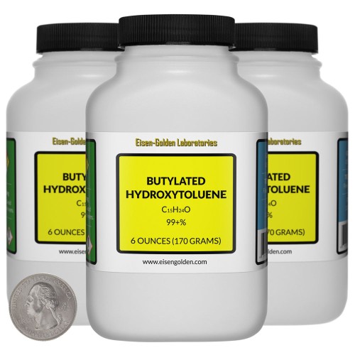 Butylated Hydroxytoluene - 1.1 Pounds in 3 Bottles