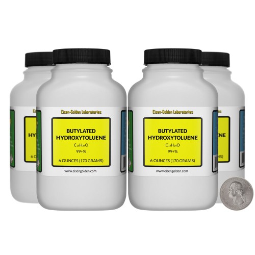 Butylated Hydroxytoluene - 1.5 Pounds in 4 Bottles
