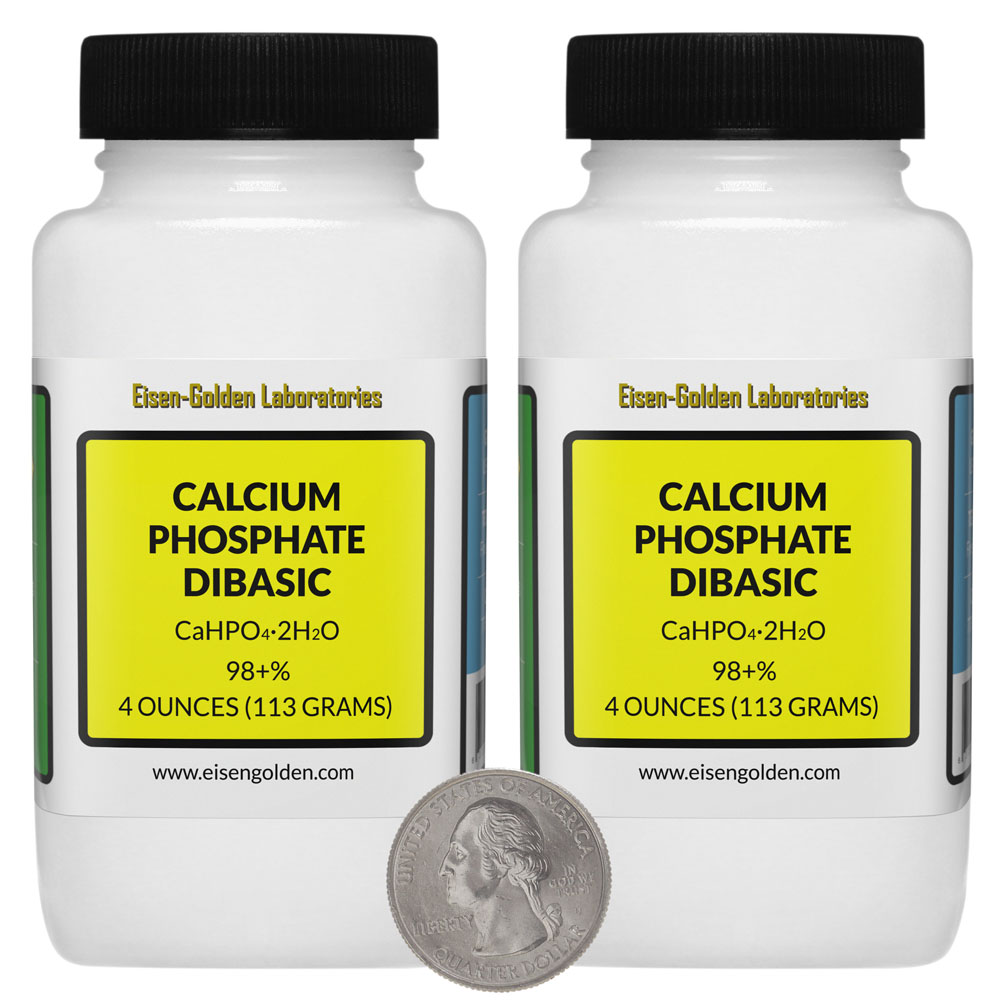 Calcium Phosphate Dibasic - 8 Ounces in 2 Bottles Calcium Phosphate Dibasic - 8 Ounces in 2 Bottles