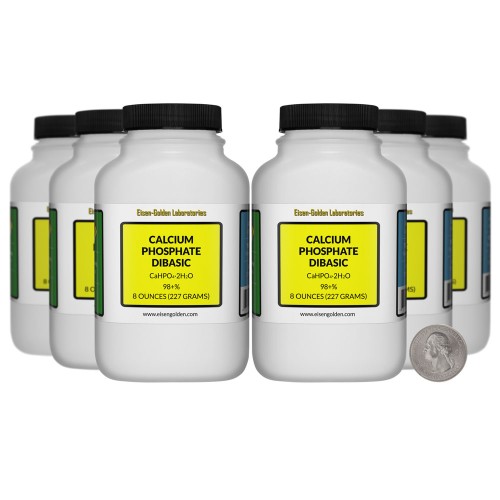 Calcium Phosphate Dibasic - 3 Pounds in 6 Bottles