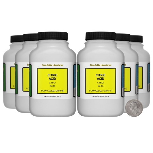 Citric Acid - 3 Pounds in 6 Bottles