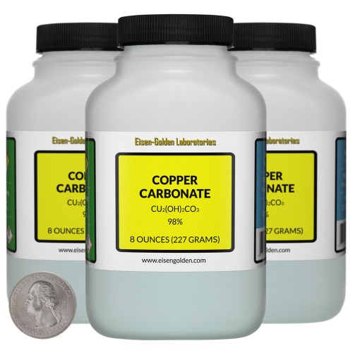 Copper Carbonate - 1.5 Pounds in 3 Bottles