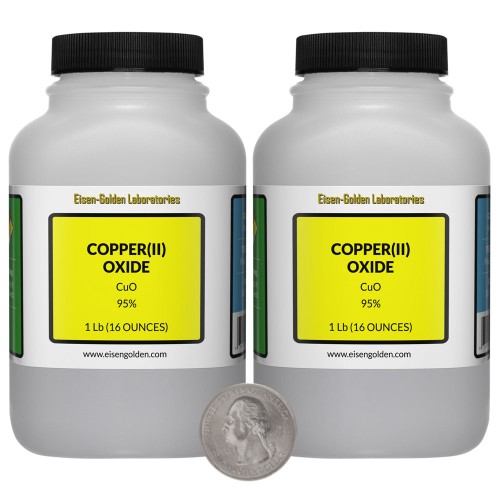 Copper(II) Oxide - 2 Pounds in 2 Bottles