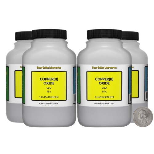 Copper(II) Oxide - 4 Pounds in 4 Bottles