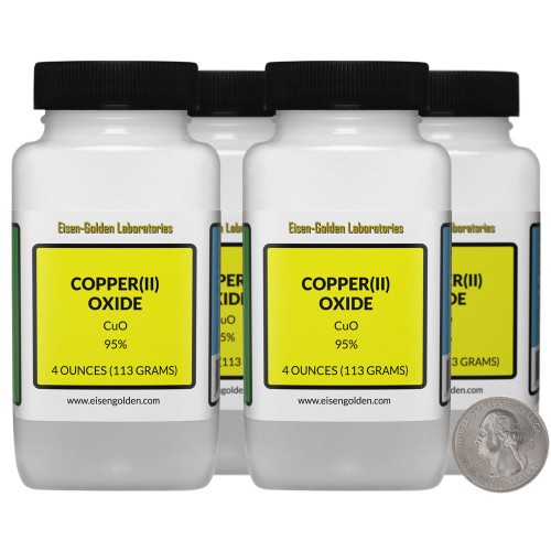 Copper(II) Oxide - 1 Pound in 4 Bottles