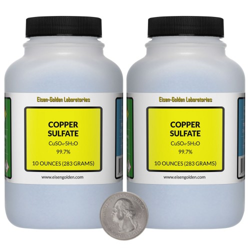 Copper Sulfate - 1.3 Pounds in 2 Bottles