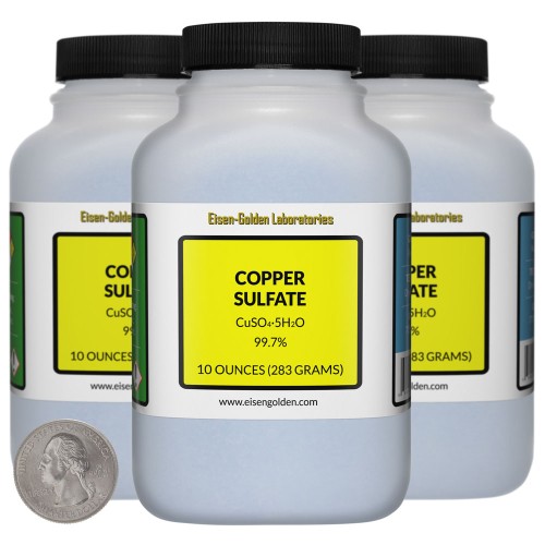Copper Sulfate - 1.9 Pounds in 3 Bottles
