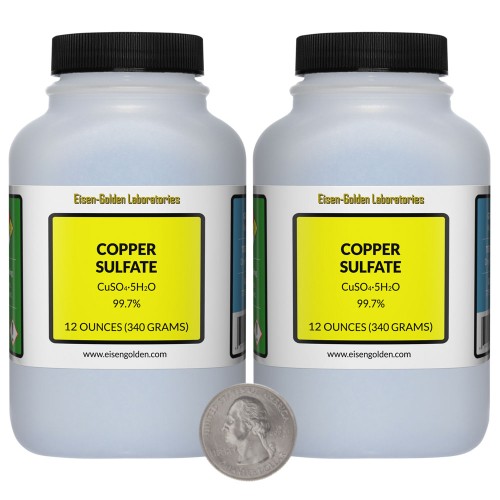 Copper Sulfate - 1.5 Pounds in 2 Bottles