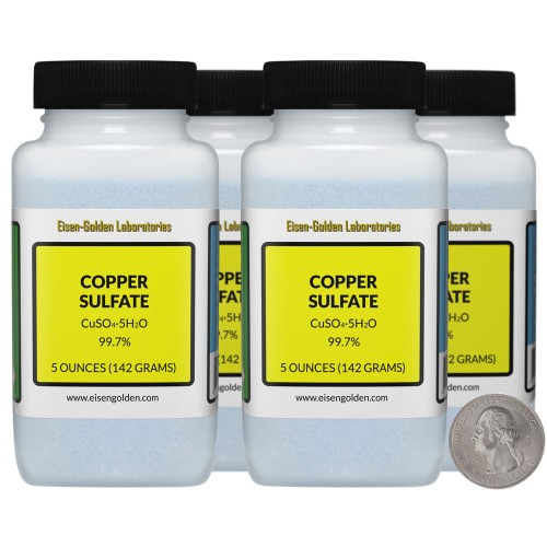Copper Sulfate - 1.3 Pounds in 4 Bottles