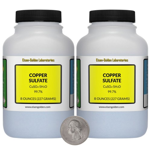 Copper Sulfate - 1 Pound in 2 Bottles