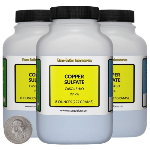 Copper Sulfate - 1.5 Pounds in 3 Bottles