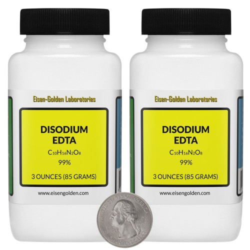 Disodium EDTA - 6 Ounces in 2 Bottles