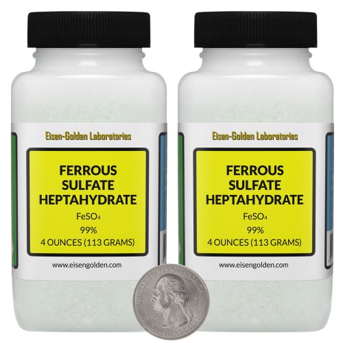 Ferrous Sulfate Heptahydrate - 8 Ounces in 2 Bottles