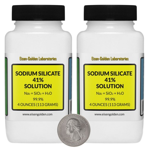 Sodium Silicate Solution Waterglass - 8 Ounces in 2 Bottles