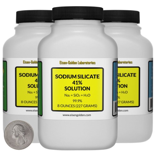 Sodium Silicate Solution Waterglass - 1.5 Pounds in 3 Bottles
