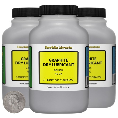 Graphite Dry Lubricant - 1.1 Pounds in 3 Bottles