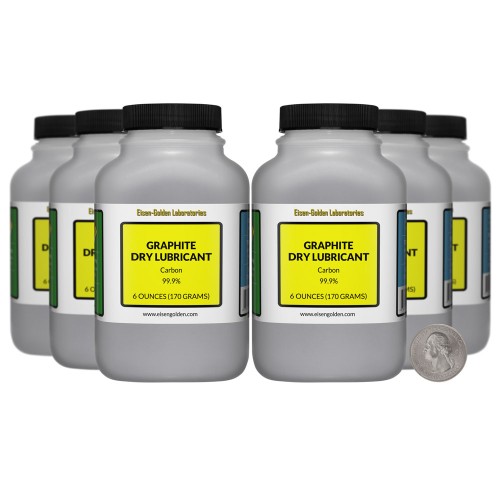 Graphite Dry Lubricant - 2.3 Pounds in 6 Bottles