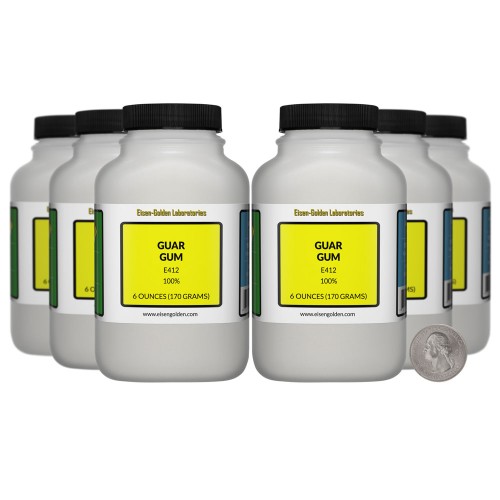 Guar Gum - 2.3 Pounds in 6 Bottles