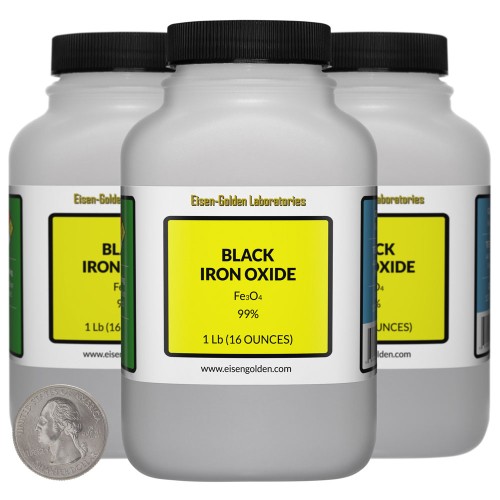 Black Iron Oxide - 3 Pounds in 3 Bottles