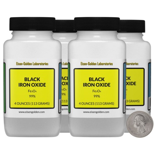 Black Iron Oxide - 1 Pound in 4 Bottles