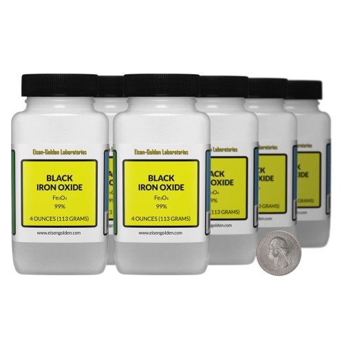 Black Iron Oxide - 2 Pounds in 8 Bottles