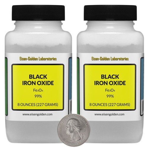 Black Iron Oxide - 1 Pound in 2 Bottles