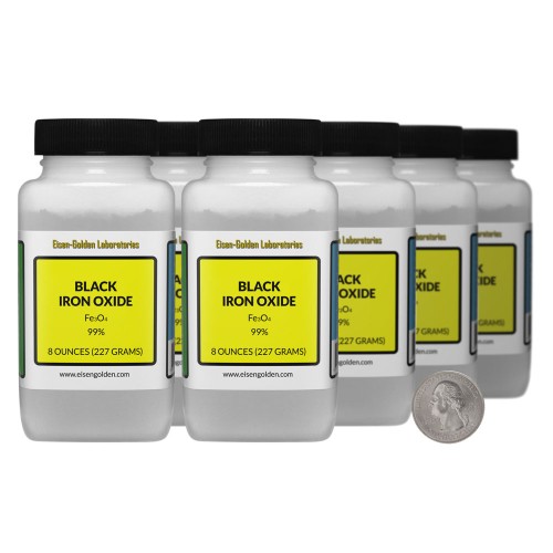 Black Iron Oxide - 4 Pounds in 8 Bottles