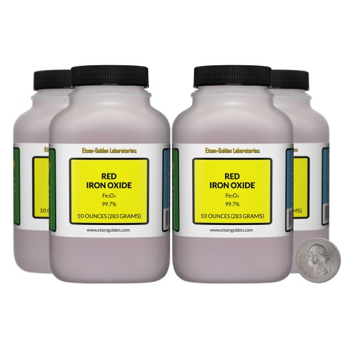 Red Iron Oxide - 2.5 Pounds in 4 Bottles