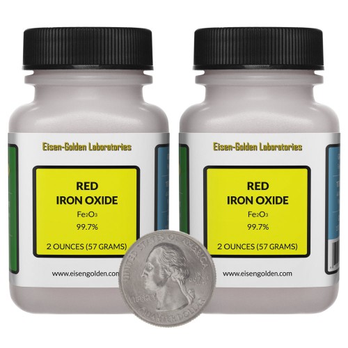 Red Iron Oxide - 4 Ounces in 2 Bottles