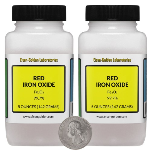 Red Iron Oxide - 10 Ounces in 2 Bottles