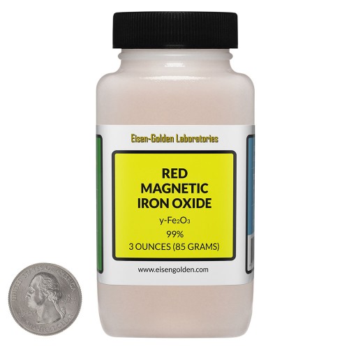 Red Magnetic Iron Oxide - 3 Ounces in 1 Bottle