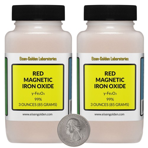 Red Magnetic Iron Oxide - 6 Ounces in 2 Bottles