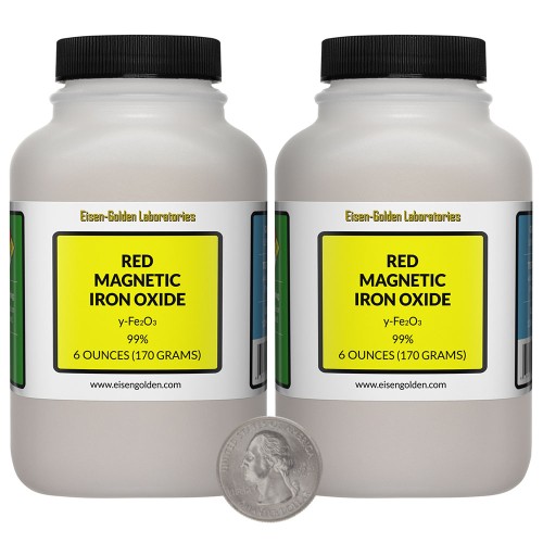 Red Magnetic Iron Oxide - 12 Ounces in 2 Bottles