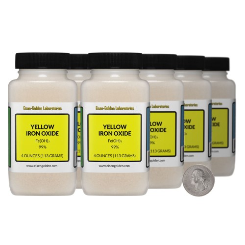 Yellow Iron Oxide - 2 Pounds in 8 Bottles
