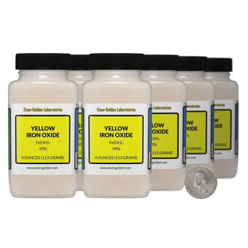 Yellow Iron Oxide - 2 Pounds in 8 Bottles