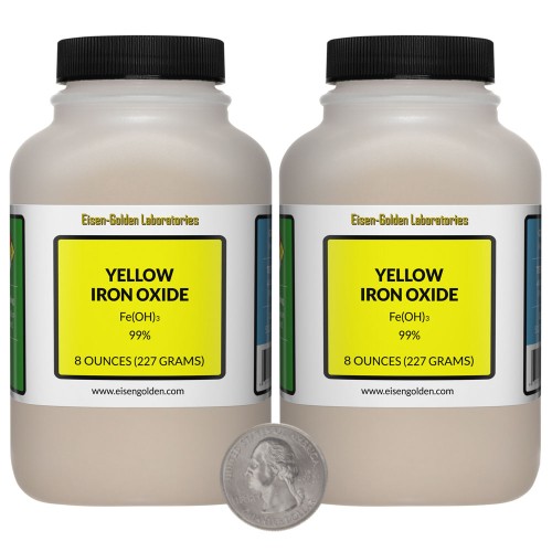 Yellow Iron Oxide - 1 Pound in 2 Bottles