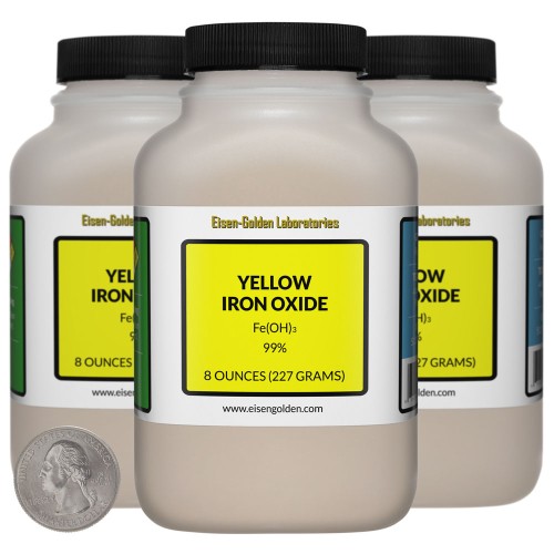 Yellow Iron Oxide - 1.5 Pounds in 3 Bottles