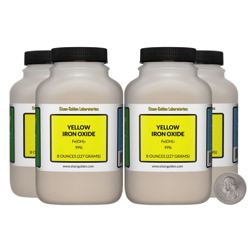 Yellow Iron Oxide - 2 Pounds in 4 Bottles
