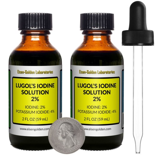 Lugol's Solution 2% - 4 Fluid Ounces in 2 Bottles Lugol's Solution 2% - 4 Fluid Ounces in 2 Bottles