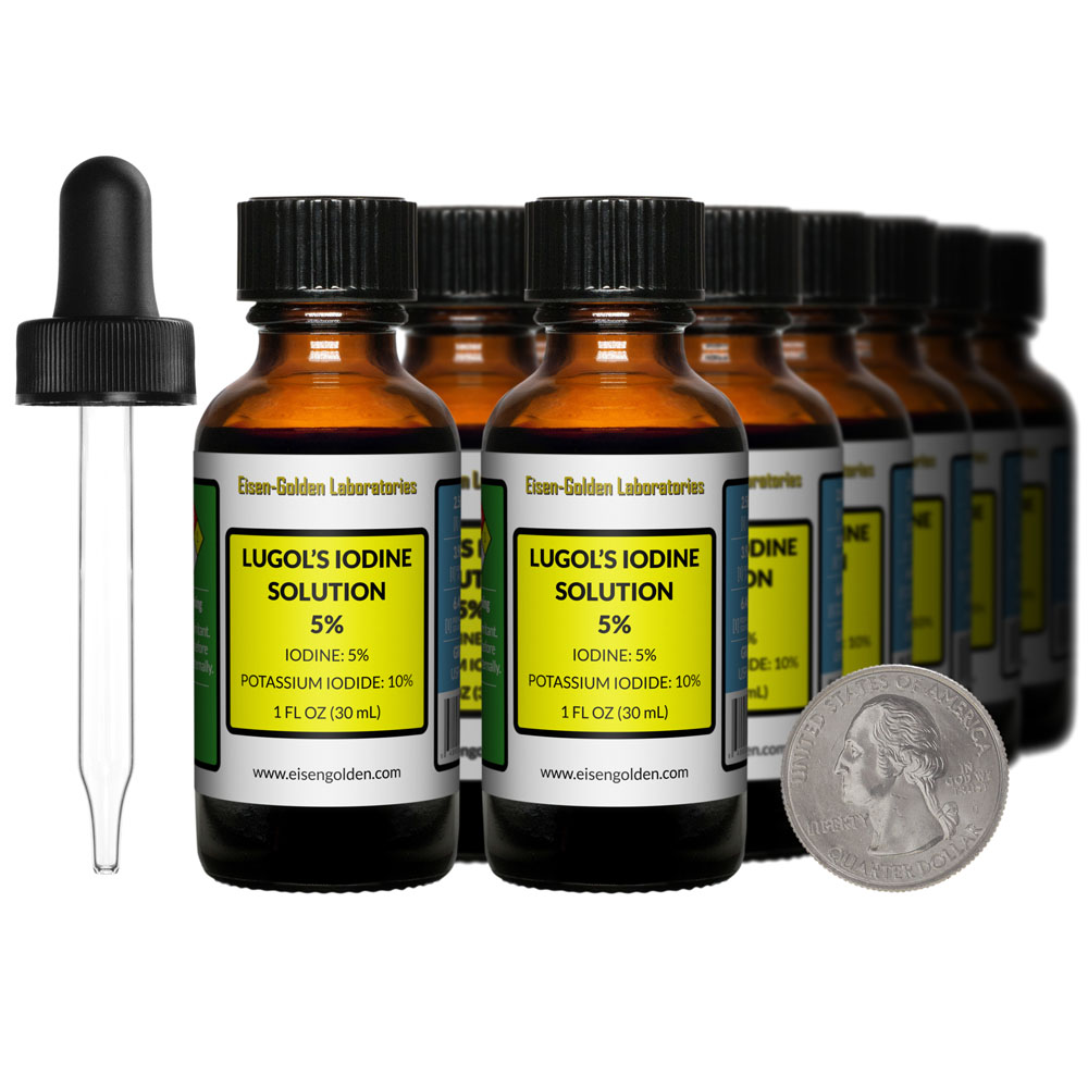 Lugol's Solution 5% - 12 Fluid Ounces in 12 Bottles Lugol's Solution 5% - 12 Fluid Ounces in 12 Bottles
