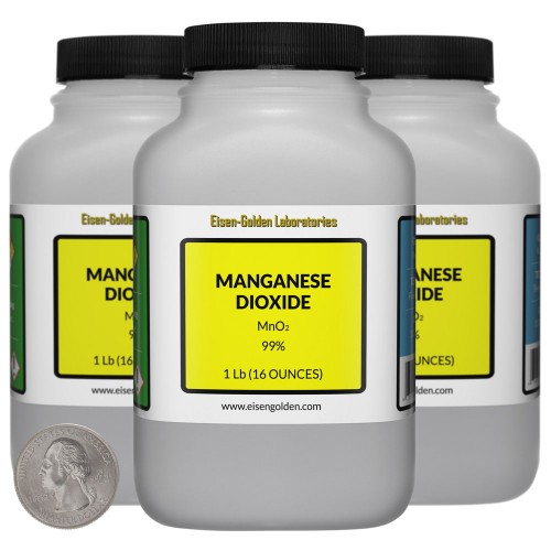 Manganese Dioxide - 3 Pounds in 3 Bottles