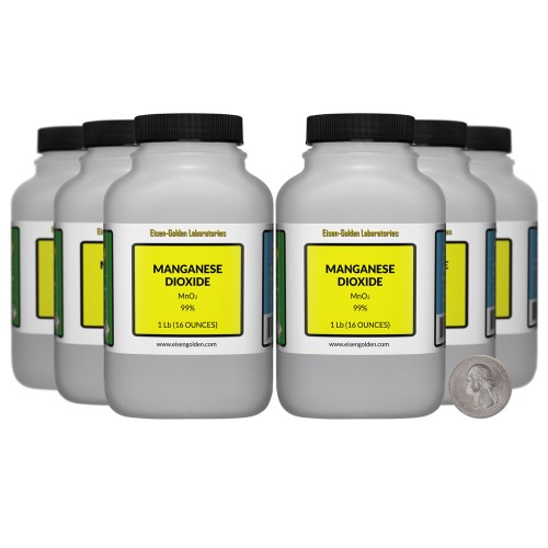 Manganese Dioxide - 6 Pounds in 6 Bottles
